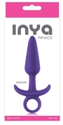 Фиолетовая анальная пробка с держателем Inya Prince Medium - 13 см. - фото, цены