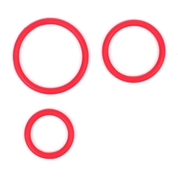 Набор из 3 красных эрекционных колец «Оки-Чпоки» - фото, цены