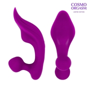 Фиолетовый массажёр с 9 режимами вибрации и пультом ду - фото, цены
