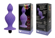 Фиолетовая анальная вибровтулка конической формы - 10 см. - фото, цены