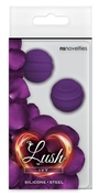 Фиолетовые стальные вагинальные шарики с силиконовым покрытием - фото, цены