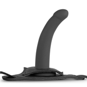Черный страпон Harness With Silicone Dildo - 13,5 см. - фото, цены
