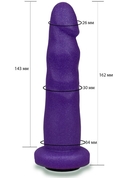 Фиолетовая реалистичная насадка-плаг - 16,2 см. - фото, цены