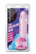 Розовый фаллоимитатор 8 Inch Crystalline Dildo - 19,5 см. - фото, цены