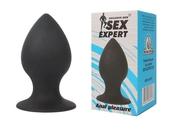 Чёрная анальная пробка Sex Expert - 7 см. - фото, цены
