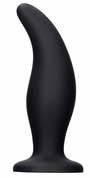Черная анальная пробка Curve Butt Plug - 11,4 см. - фото, цены