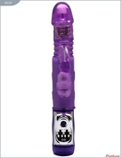 Фиолетовый вибратор с ротацией и функцией Up Down - 24 см. - фото, цены