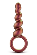 Коричневый анальный стимулятор Spiral Loop Copper Anal Plug - 13,3 см. - фото, цены