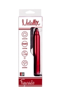 Красный вибратор Metallix Figurado Bulbed Vibrator - 11,5 см. - фото, цены