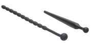 Набор из двух черных уретральных стимуляторов Beginners Silicone Plug Set - фото, цены