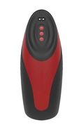 Черно-красный вибромастурбатор с подогревом Heating Suck Machine - фото, цены