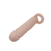 Насадка на пенис с кольцом для мошонки - 16 см. - фото, цены