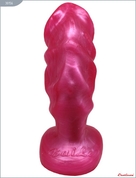 Розовая анальная пробка анатомической формы - 13 см. - фото, цены