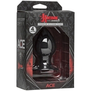 Чёрная анальная пробка Kink Ace Silicone Plug 4 - 10,16 см. - фото, цены