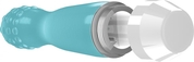 Голубой вибратор Lowri с покрытой шишечками головкой - 15 см. - фото, цены