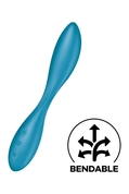Синий гибкий вибратор Satisfyer G-Spot Flex 1 - 19,5 см. - фото, цены