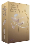 Женский страпон Double Vibrating Strap-on с вагинальной пробкой - 17 см. - фото, цены