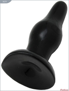 Чёрная анальная пробка с тонким кончиком - 11,5 см. - фото, цены