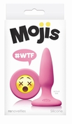 Розовая силиконовая пробка Emoji Face Wtf - 8,6 см. - фото, цены