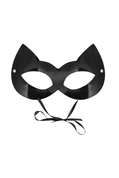Оригинальная лаковая черная маска Кошка - фото, цены