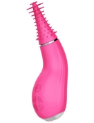 Розовый вибратор Candice с вращением - 12,7 см. - фото, цены
