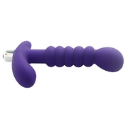 Фиолетовый рельефный вибростимулятор простаты - 17,5 см. - фото, цены