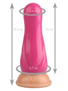 Розовая анальная втулка с круглой головкой - 17,5 см. - фото, цены