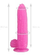 Розовый фаллоимитатор-кукуруза на присоске - 20,5 см. - фото, цены