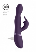 Фиолетовый вибромассажер-кролик Niva - 21,5 см. - фото, цены