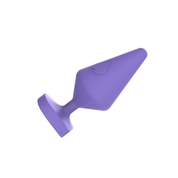 Фиолетовая анальная втулка с основанием-сердечком - 8,8 см. - фото, цены