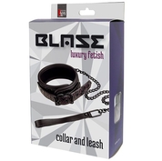 Фиолетово-чёрный ошейник с поводком Blaze Collar And Leash Purple - фото, цены
