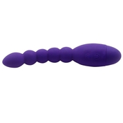 Фиолетовый анальный вибростимулятор-елочка Lovers Beads - 19 см. - фото, цены