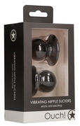 Черные накладки-присоски на соски с вибрацией Vibrating Nipple Suckers - фото, цены