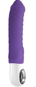 Фиолетовый вибратор с рёбрышками Tiger - 22,3 см. - фото, цены