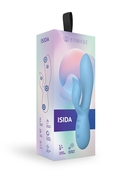 Голубой вибратор-кролик из силикона Isida - 21 см. - фото, цены