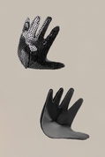 Чёрные пэстисы Hands в форме ладошек с пайетками - фото, цены