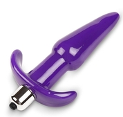 Фиолетовая анальная вибропробка - 16 см. - фото, цены