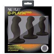 Набор из 3 черных вибровтулок Nexus G-Play+ Trio - фото, цены