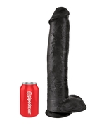 Чёрный фаллоимитатор-гигант 15 Cock with Balls - 40,6 см. - фото, цены