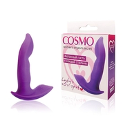 Фиолетовый силиконовый вибромассажер Cosmo - 9,5 см. - фото, цены