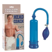 Синяя вакуумная помпа Head Coach Penis Pump - фото, цены