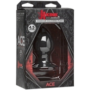 Чёрная анальная пробка Kink Ace Silicone Plug 4.5 - 11,43 см. - фото, цены