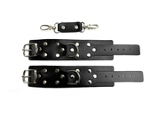 Черные кожаные наручники Sex Game - фото, цены