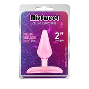 Розовая анальная пробка Gum Drops Plug - 6,6 см. - фото, цены