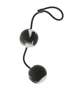 Чёрно-белые вагинальные шарики Duoballs - фото, цены