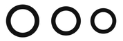 Набор из 3 чёрных эрекционных колец Sono No.25 - фото, цены