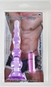 Фиолетовый анальный вибромассажёр-ёлочка - 14,5 см. - фото, цены