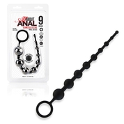 Черные силиконовые анальные бусы Silicone Anal Beads - 30 см. - фото, цены