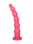 Розовый гелевый анальный стимулятор - 20 см. - фото, цены