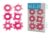 Набор из 6 розовых эрекционных колец разной формы - фото, цены